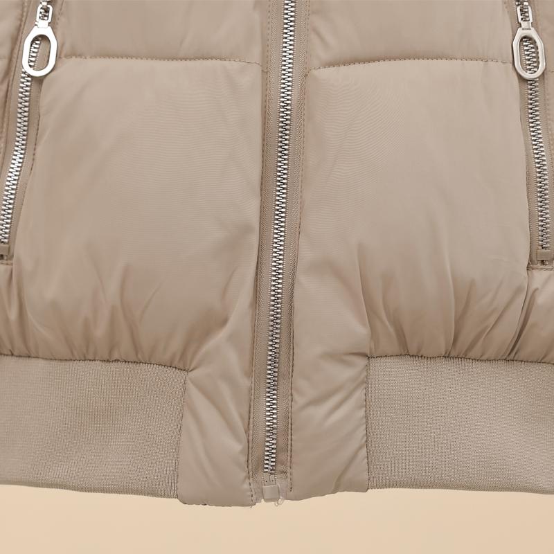 Mode Winter Damenmäntel Kapuze Kunstfellkragen Dick Warm Kurze Parkas Locker Damenjacken