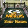 Custom Text Printed Rug Green Bay Packers Non Slip Floor Carpet For Home Room Decor
