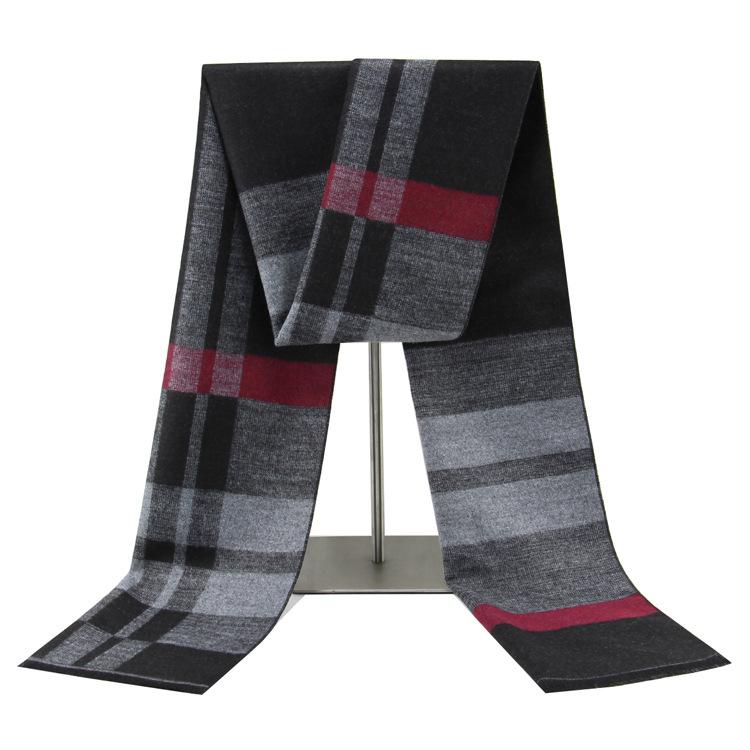Men's Young Scarf, Winter Warm and Versatile Men's Scarf, Imitation Cashmere Pulled Scarf.