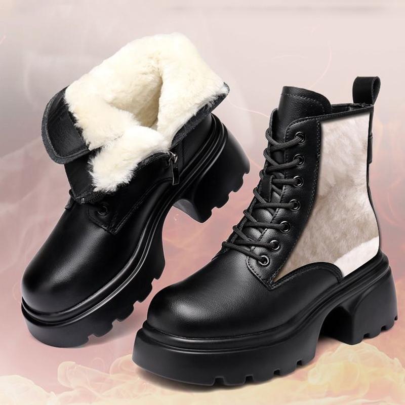 Snøstøvler V vintersko Dame Fortykket såle Dame Ankelstøvletter Vatterte Varme sko