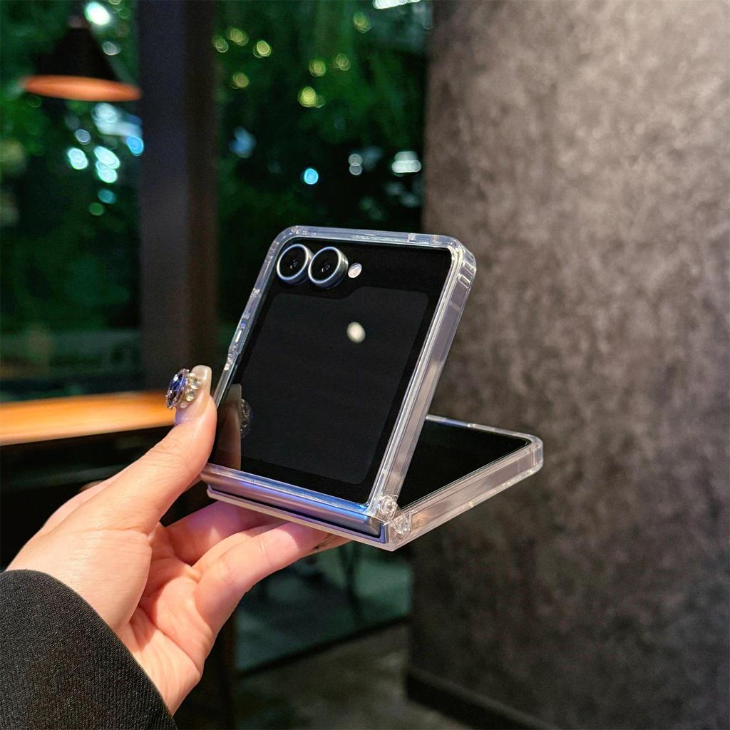 Samsung Z Flip7/Flip6 Glitter Magnetic Starry Sky Case - Transparent Protective Cover