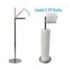 Non-slip Freestanding Toilet Paper Holder Single Pole Floor Standing Paper Dispenser  Bedroom