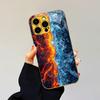 Ice and Fire Phone Case High-end Phone Case Electroplated Glass TPU PhoneCase for iPhone 17 16 15 14 13 12 11pm Pro Plus