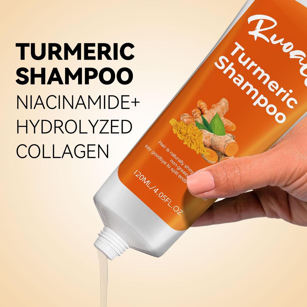 120ml Kurkuma-Shampoo, reinigt und pflegt trockenes Haar