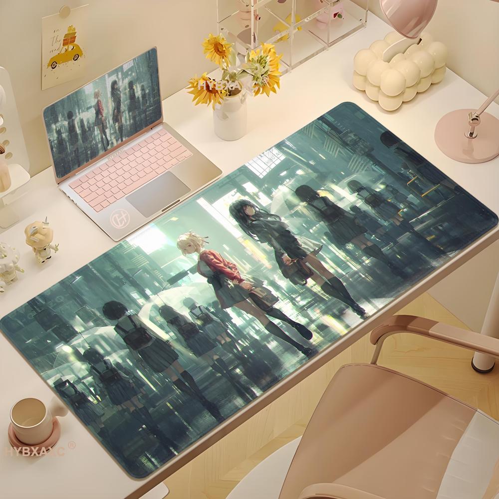 Alfombrilla de Ratón Gamer Lycoris Recoil Linda Alfombrilla de Escritorio HD Alfombrillas Extensibles para Teclado Gamer Grandes 90x40cm Alfombrilla de Ratón Gamer XXL