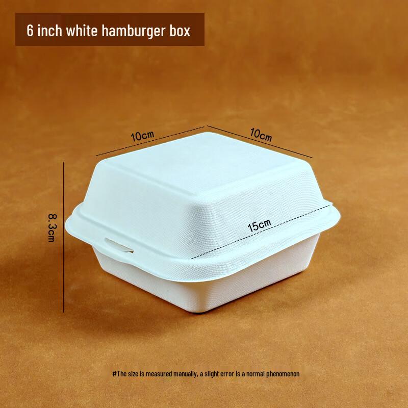 MOLUONA Disposable 6-inch Square Food Container Boxes