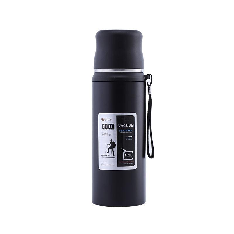 Water Bottle101 Stainless Steel Liner Thermos Cup Kettle One-click Press Elastic Cover Water Cup Large Capacity Outdoor