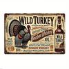 Wild Turkey 101 Bourbon 8x12 Blechschild, Retro-Dekoration für Bar, Man Cave, Garage