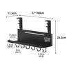 Yamazaki Extendable Cable x x Smart with Floating Storage for Cables and Item Number 10417 Under-Desk Tray, Black, W37-60 D13.5 H26.3cm, Series,