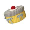 Cotton Rope Desktop Organizer Basket with Lid Handwoven for Storing Stationery and Cosmetics Bedroom Storage Solution