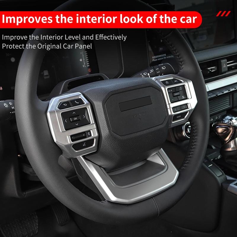 For 2026 Toyota Hilux SR SR5 Steering Wheel Button Protection Cover Anti Scratch Decorative Upgrade Car Interior Accessories