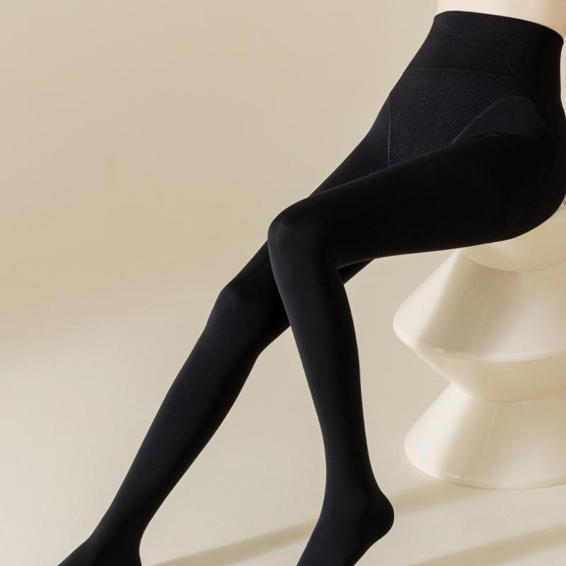 Winter Women's Bare Leg Illusion Fleece Lined Thickened Pantyhose Autumn Winter Skin-Enhancing Bare-Feel Outer Wear Leggings