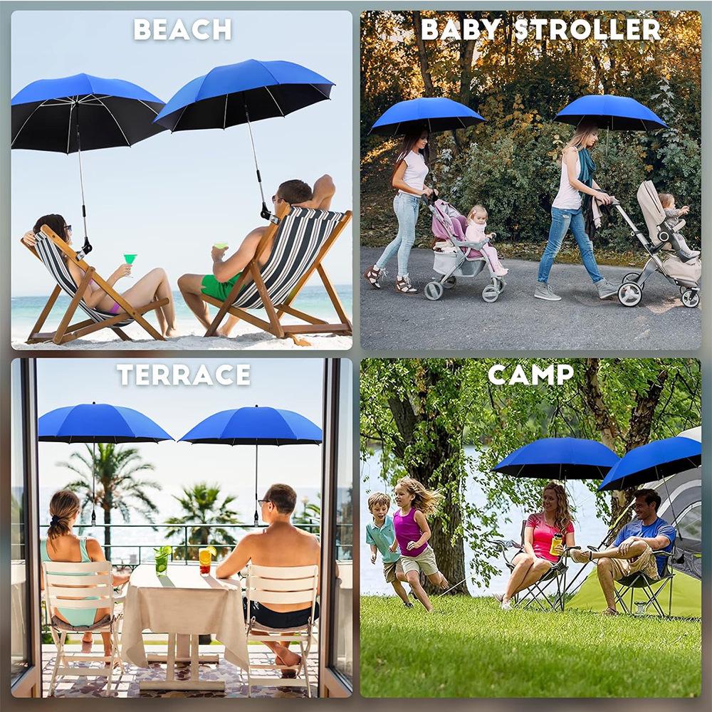 New Style UV Protection Folding Sun Umbrella with Clip for Outdoor, Fishing, Camping, and Beach Chair Use