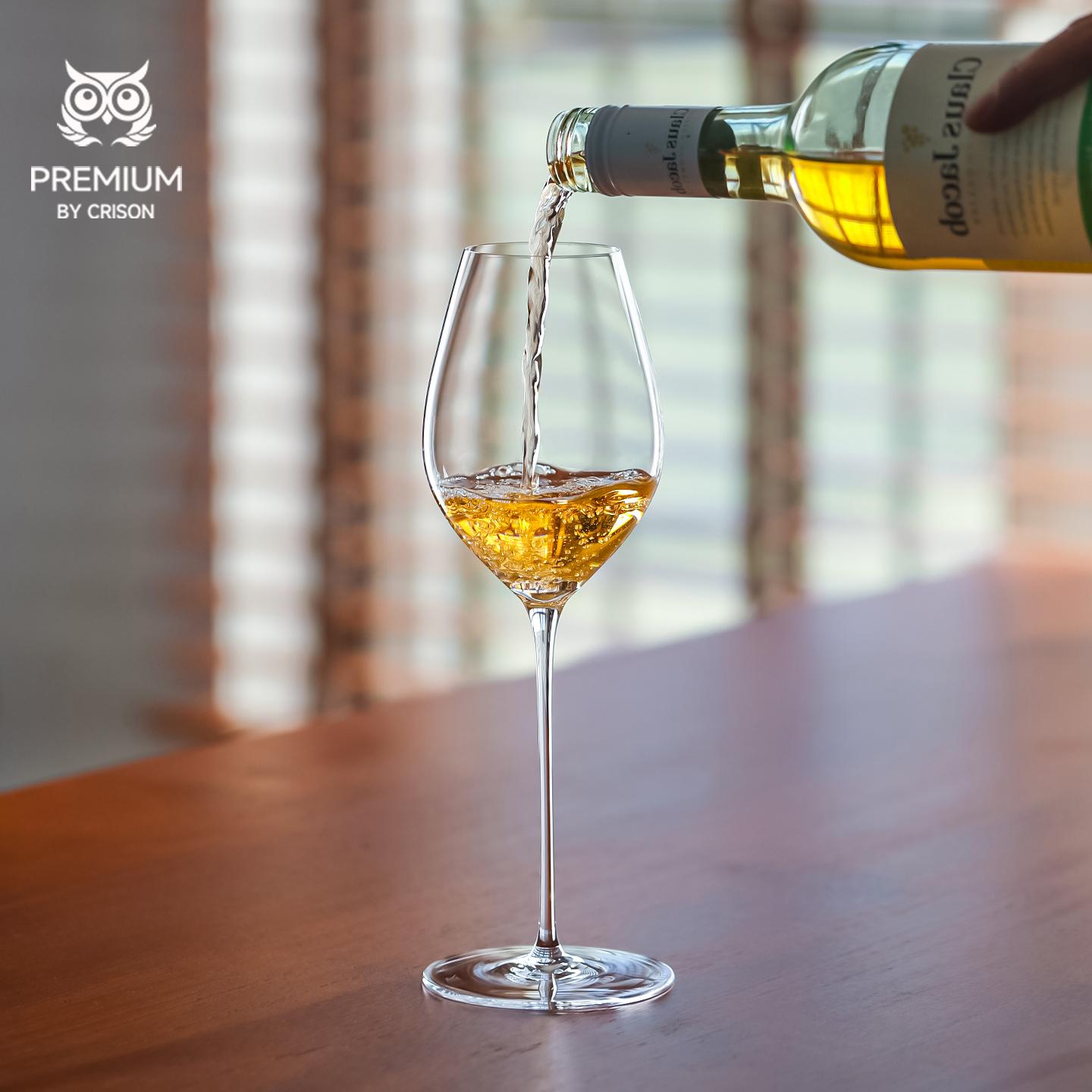 CRISON PREMIUM lead-free crystal glass high footed white wine glass champagne glass thin 370ml/12.5OZ China Mainland