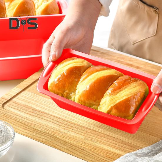 1/4Pcs Silicone Bread Loaf Pan Non-Stick Baking Pans for Homemade Bread Cakes Brownies Easy Release Toast Mold Kitchen Tool