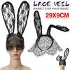 Lace Rabbit Bunny Ears Veil Eye Mask Party Headwear Hair Accessories Halloween Party Hairbands