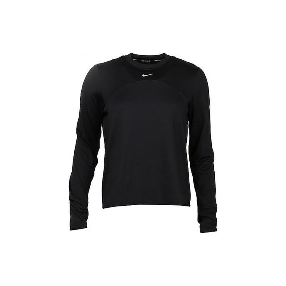 New Nike Dri-FIT Swift UV Women's Crew-Neck Running Top Black FB4298-010