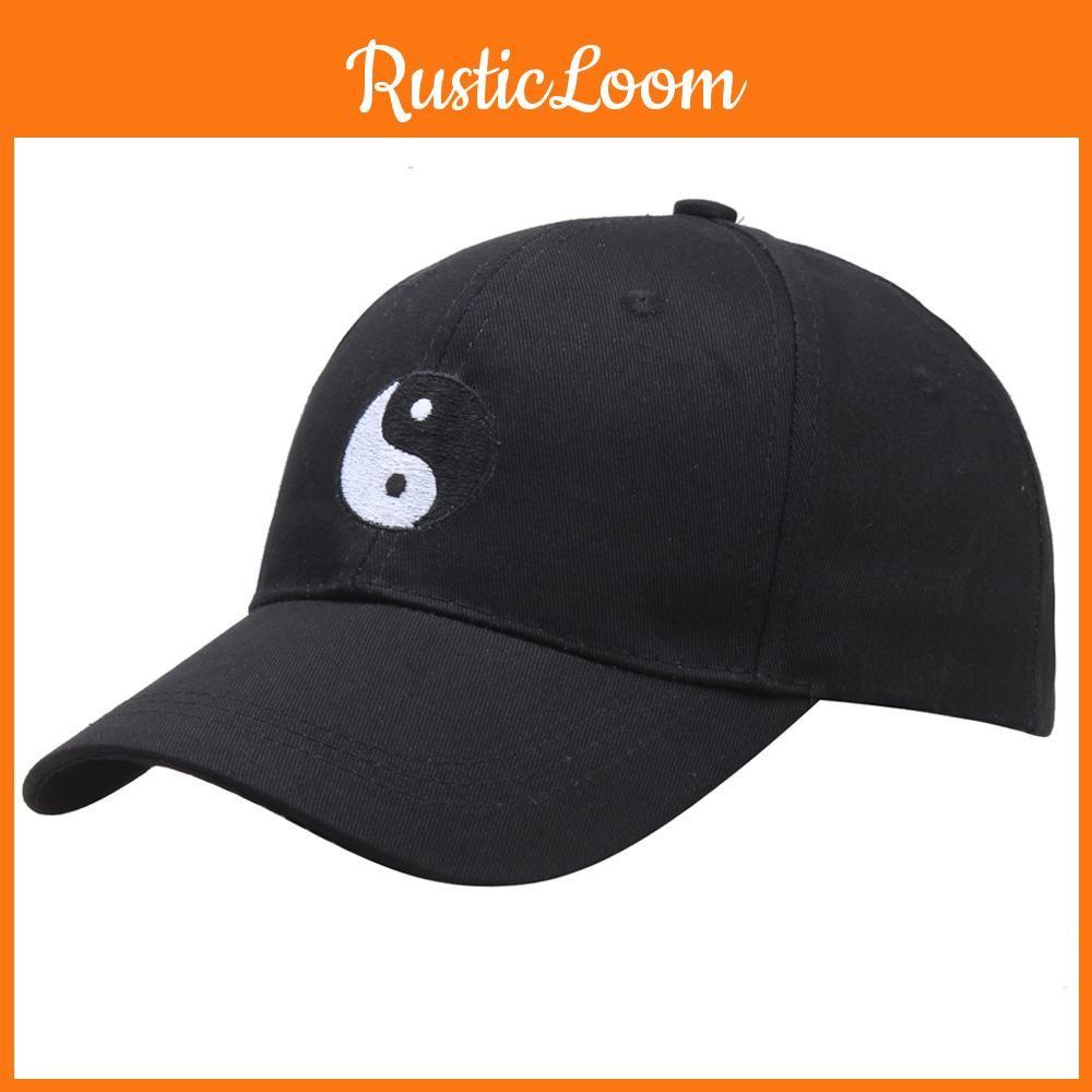 Chi Bagua Tai Pattern Embroidered Baseball Cap Outdoor Sports Casual Hat Men