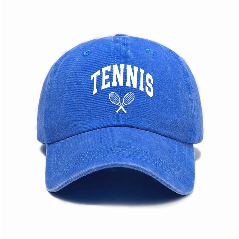 1pc Retro Tennis Racket Printted Baseball Caps for Women,Casual Outdoor Adjustable Driver Caps Suitable for Spring and Summer