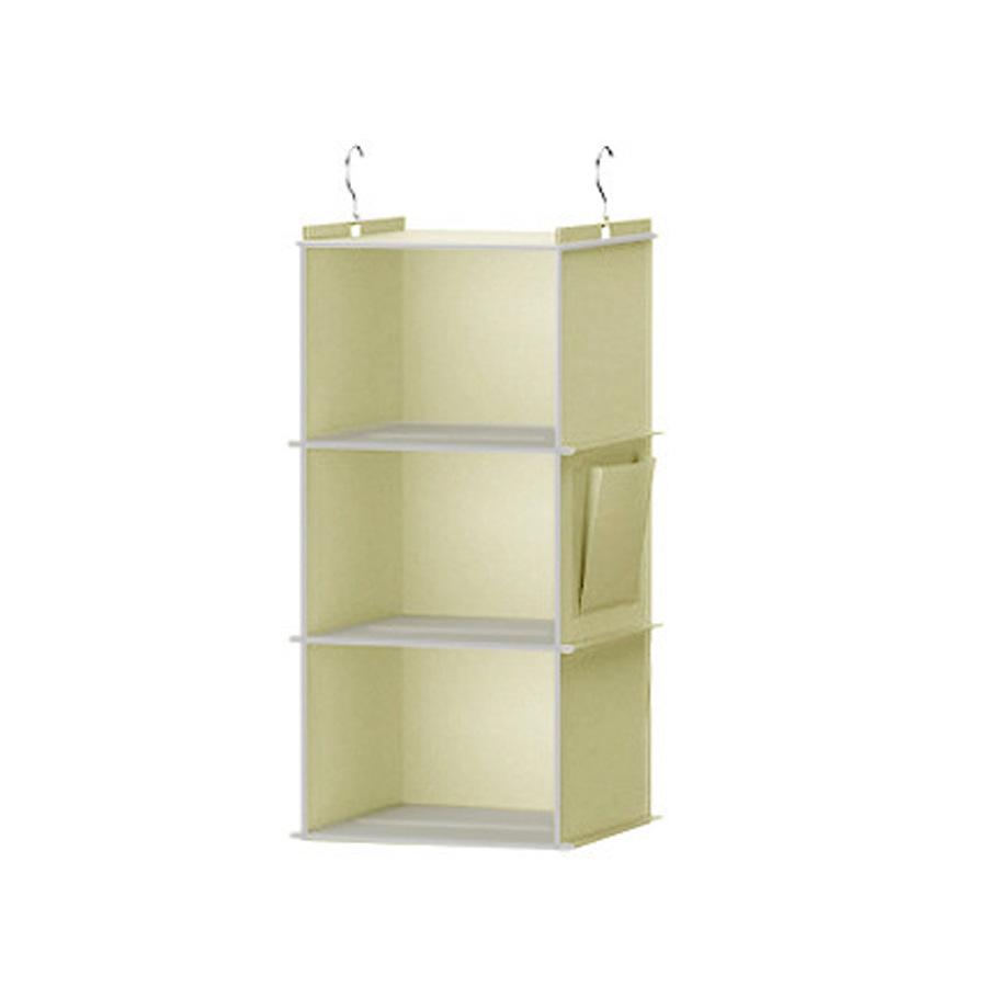 Multi-layer Washable Hanging Wardrobe Organizer with Metal Hooks and Bamboo Strips
