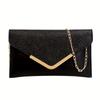 1Pc Shiny Shoulder Women's Bag, Simple Retro Clutch Bag, Fashionable Versatile Diagonal Span Bag