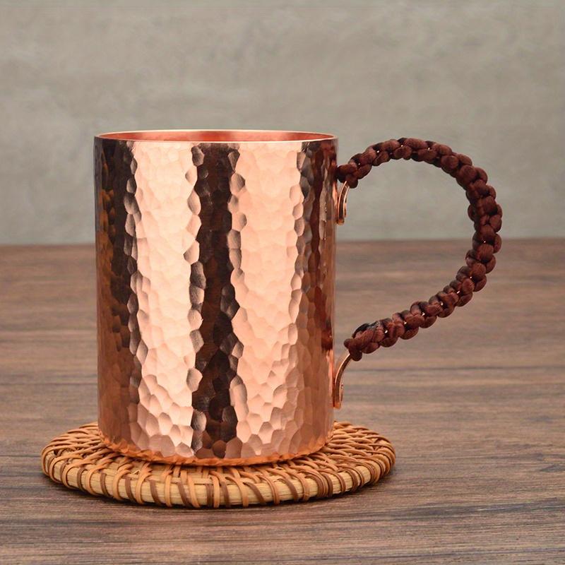 Copper Handmade Hammered Straight Coffee Mug Water Mug Copper Tea Cup Multifunction Teaware Copper Water Cup
