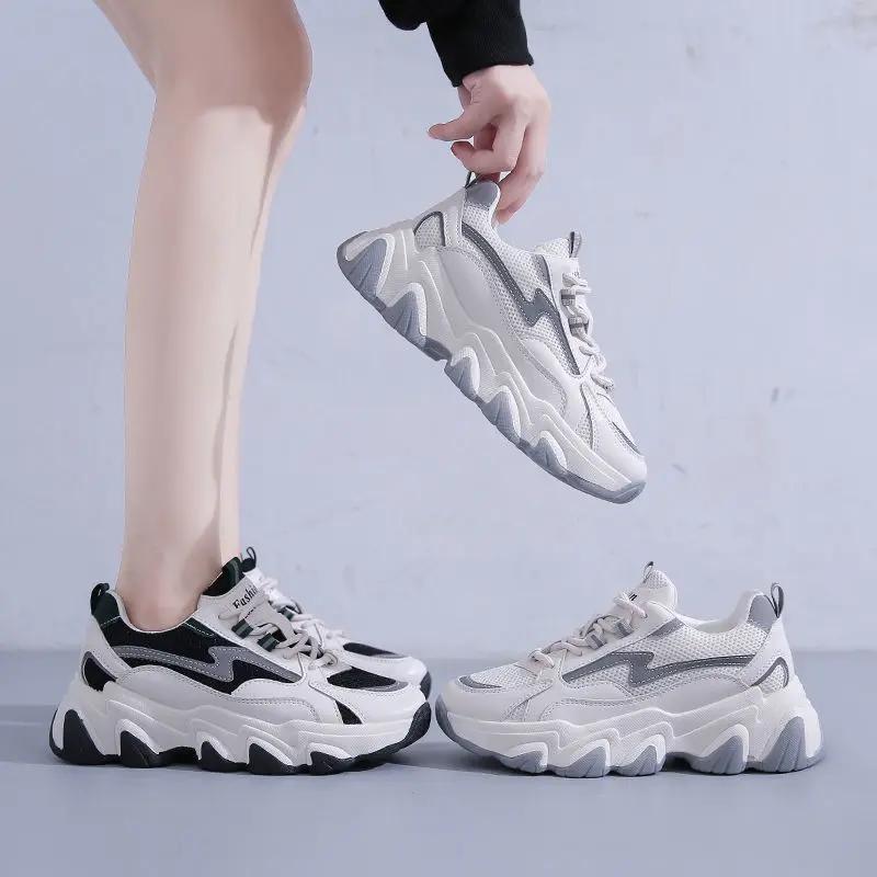 Spring Autumn Woman Footwear Mesh Breathable High Quality Dad Shoes for Women Aesthetic Comfortable and Elegant Casual Sneakers