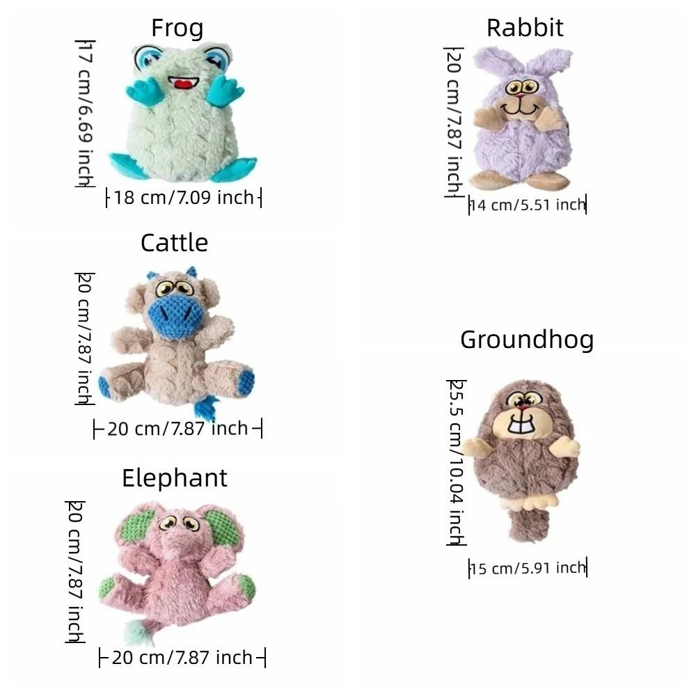 Wear Resistant Squeaky Plush Dog Doll Cartoon Interactive Dog Toy Dog Molar Toy  Puppy Training