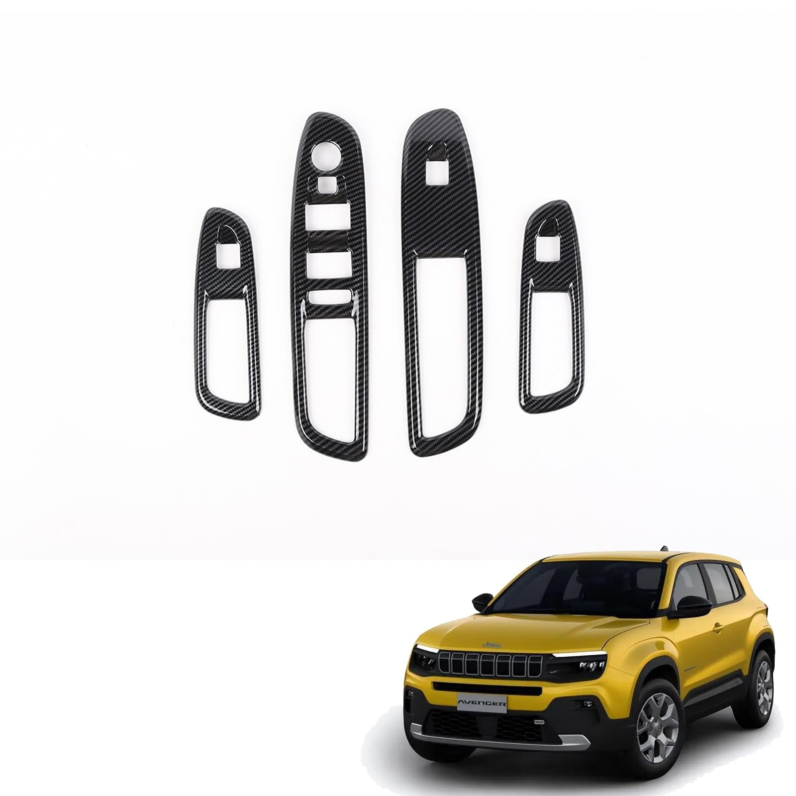 

2023+ Jeep Avenger Avenger Interior Panel Carbon Fiber Style Decorative