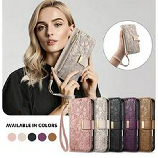 iPhone 17 Leather Flip Case with Magnetic Card Slot