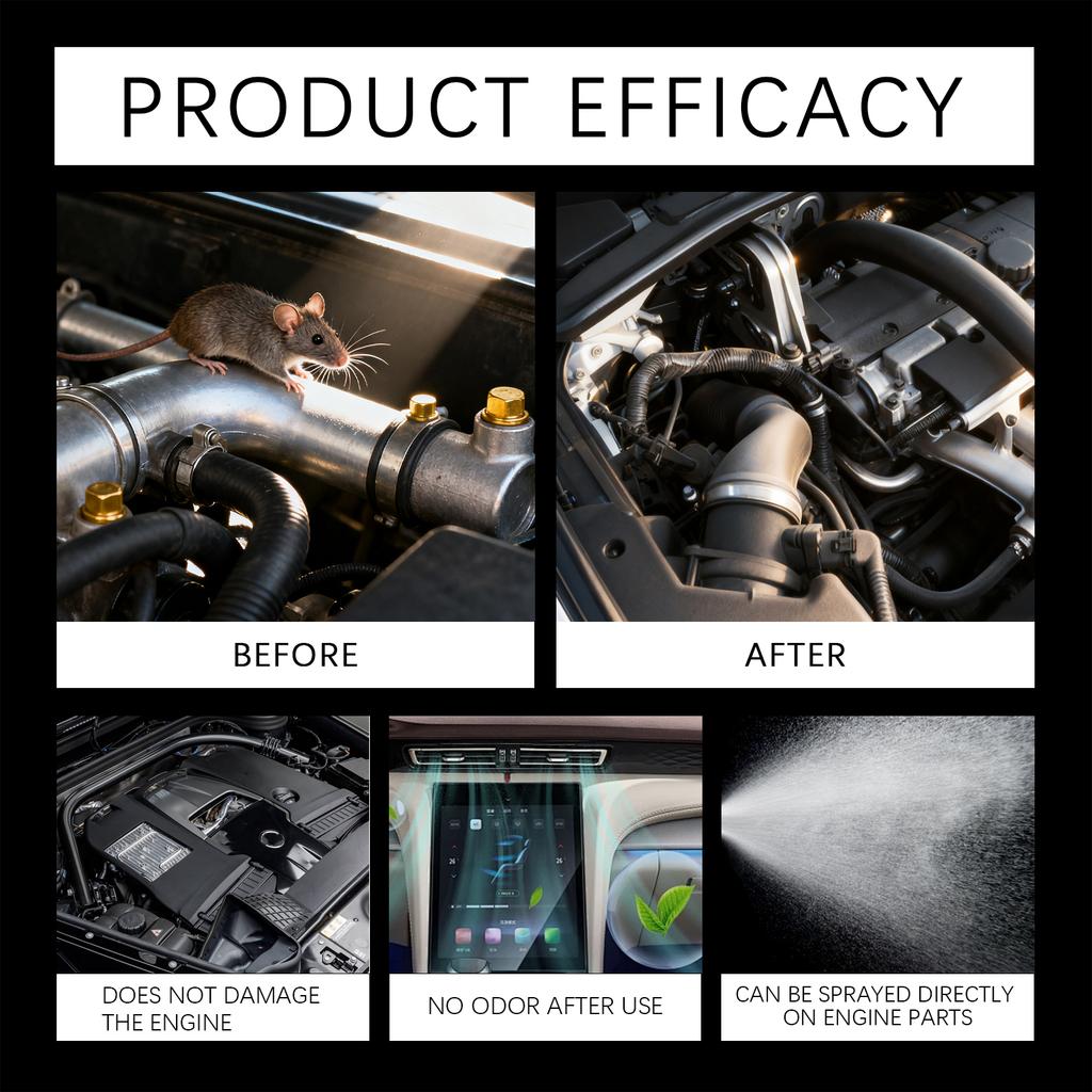 Auto-Nagetierspray, Tägliches tragbares Outdoor-Autospray 100ML