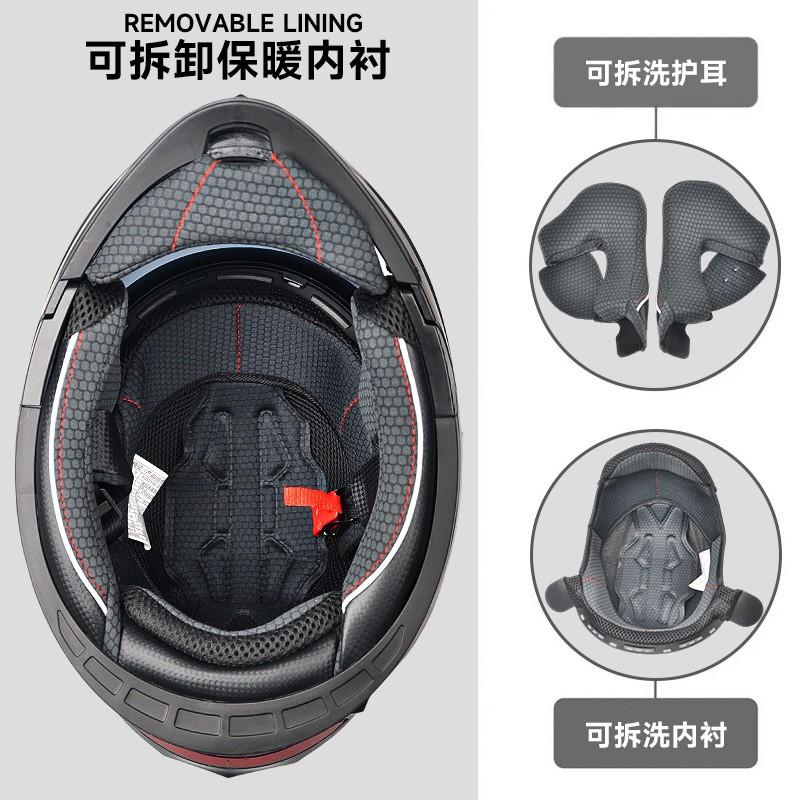 DOT CCC Certified Full Face Motorcycle Helmet With Flip-Up Visor Men Women All Season Use