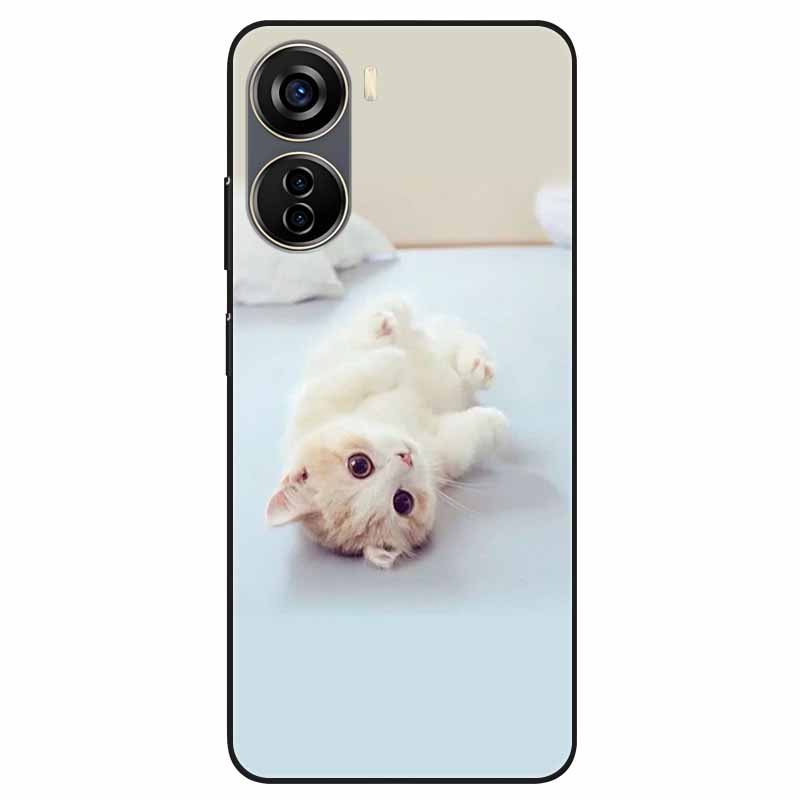 For ZTE Libero 5G IV Case A302 Soft Silicone Lovely Shockproof Cover for ZTE Libero 5G IV TPU Coque Cute Cats Funda Shells 6.6''