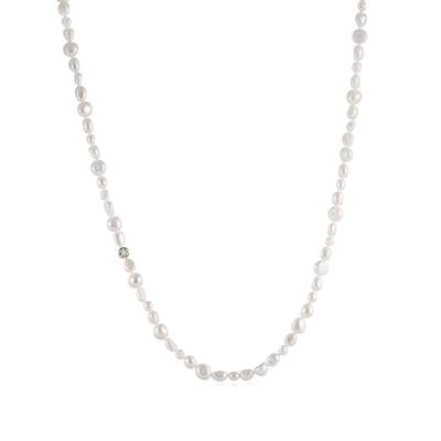 [HeyMeili] Baroque Pearl Necklace, Sterling Silver 925, Stylish, Natural Freshwater Pearl, June Birthstone, Popular, Elegant, Women's Gift, 5.5-7mm