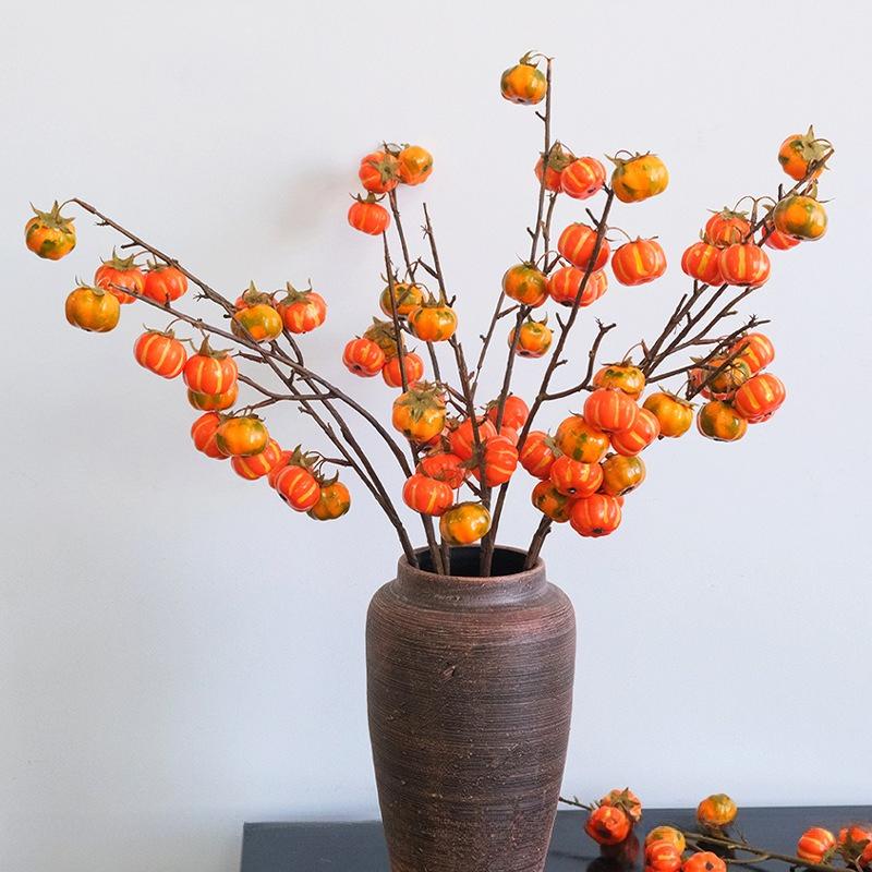 1PC Simulation small pumpkin branches autumn and winter simulation of fruit and vegetable celebrity home soft furnishing layout floral design