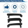 Front Passenger Side Inner Door Panel Handle for VW Passat B5 2001-2005 Interior Support Bracket No.3B4867372/3B0867180A Black ABS 3 Pcs