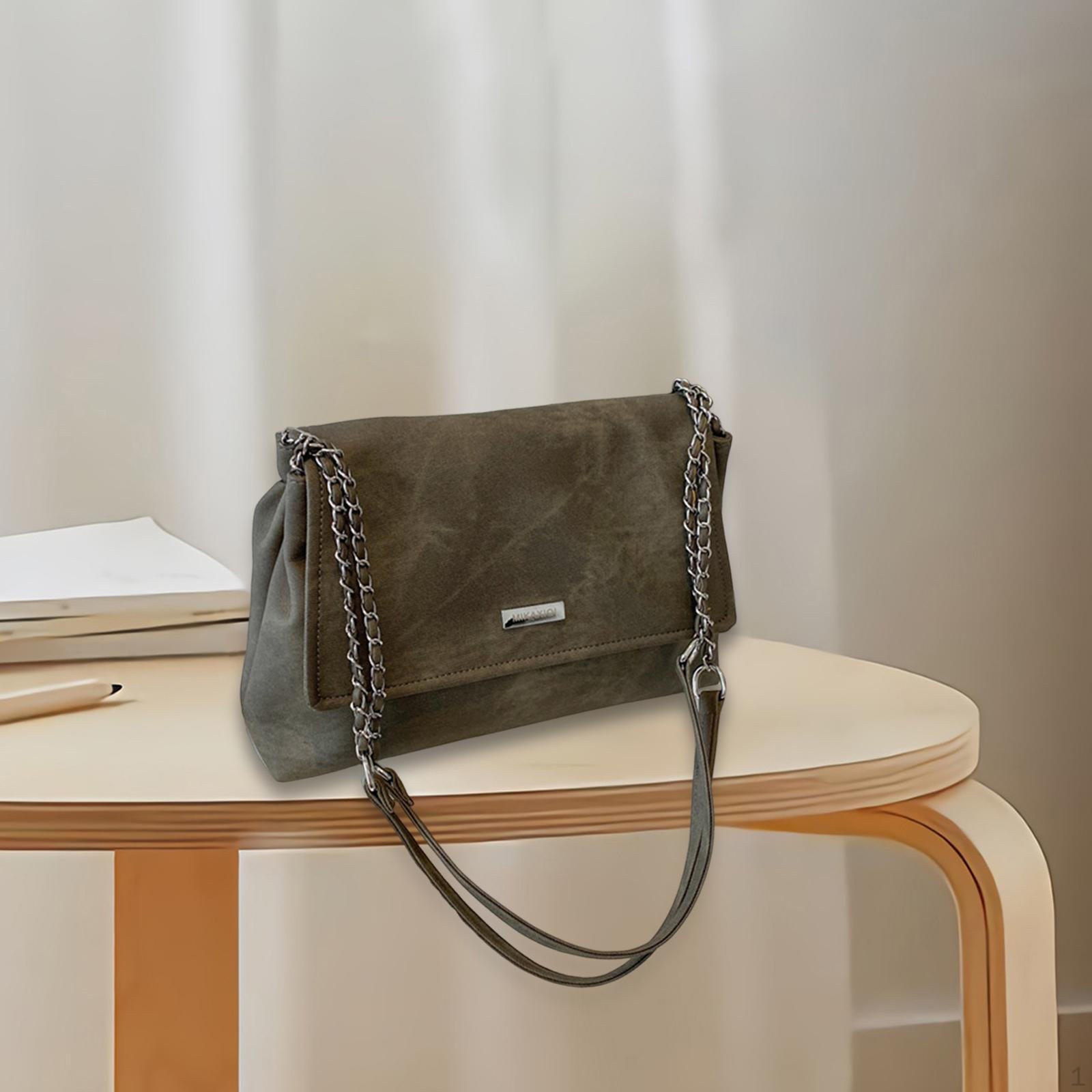 

Шикарная женская сумка через плечо для работы и путешествий темно-коричневого