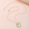 Luxury Copper Snake-Heart Pendant Necklace with Zircon & Glaze