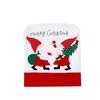 Christmas Chair Cover Red And White Flannel Chair Back Cover Hotel Faceless Old Man Embroidered Stool Cover Chair Cushion Decoration
