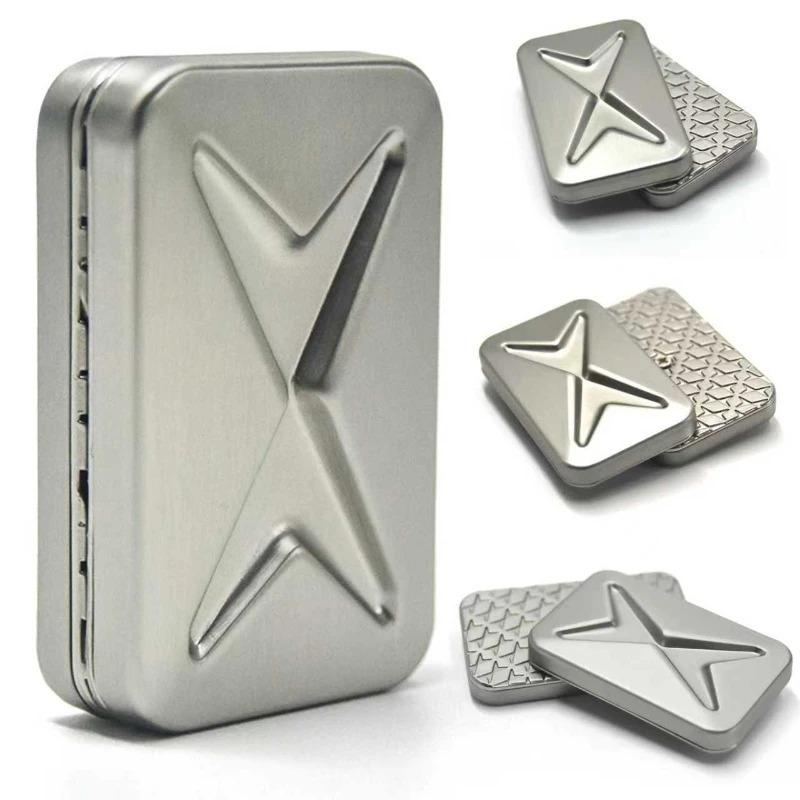 Metal infinite position Magnetic Push Card Plate Coin Fidget Mechanical Slider EDC Sensory Stress Relief Pocket Toy Anti Anxiety