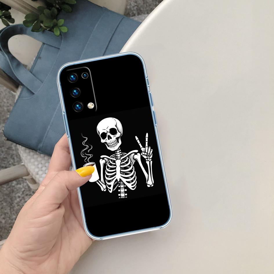 LO87 Skeleton Skull Phone Case for LG K22 K30 K40 K40S K41 K42 K50 K50S K51 K51S K52 K61 K62 K71 K92 Q60 Q61 V40 V50 V60