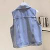 American Loose Women's Denim Vest Sleeveless Vest Short Jacket Thin Jacket