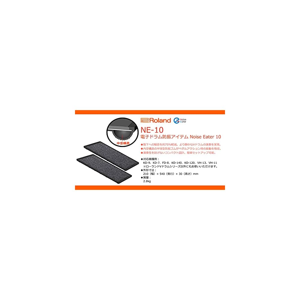 [Great Deal When You Buy a Set!] Roland Electronic Drum Soundproofing/Vibration Damping NoiseEater (NE-10 X 2 Pieces)