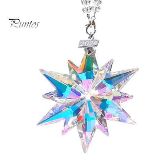 Weihnachtsschmuck, klare Schneeflocke, Kunstkristall-Ornamente, Schneeflocke, Sonnenfänger, hängende Verzierung, Zubehör, Weihnachtsdekoration