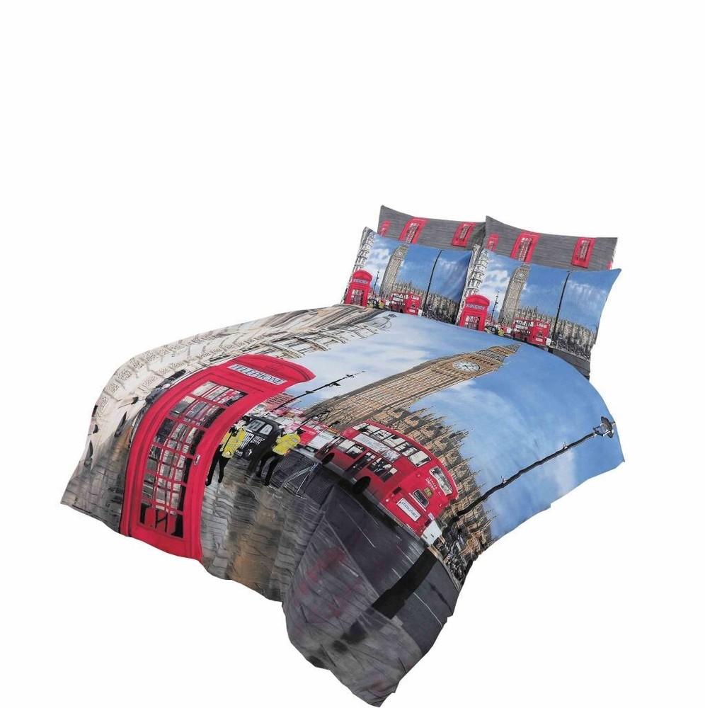 LONDON 3D Duvet Cover Bedding Set + Pillowcase Luxury Quilt Covers UK Sizes New