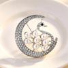 New French Style Elegant And Luxurious Cubic Zirconia Swan Brooches For Women Suit Sweater Fashion Simple Accessories Pins