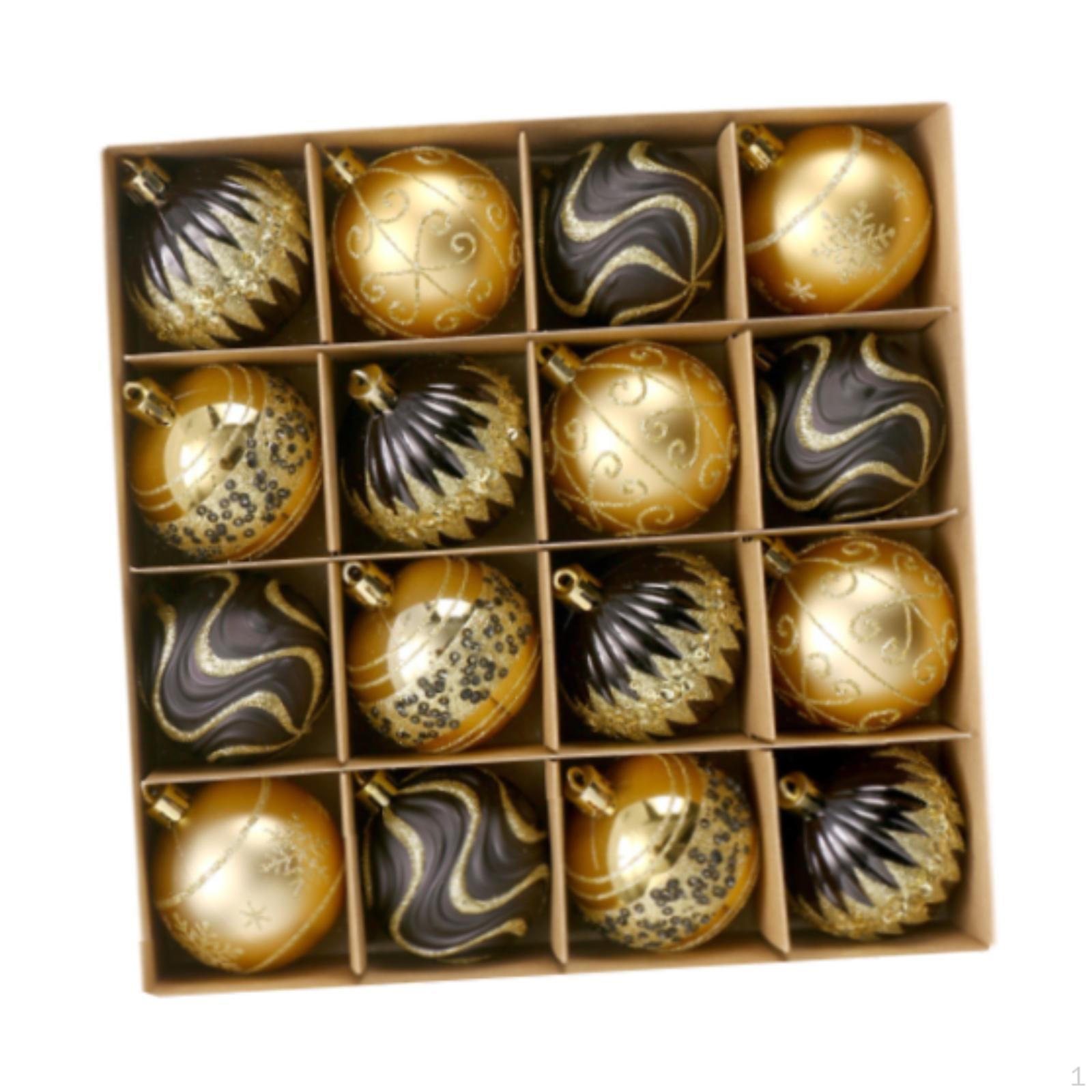 

-Набор украшений, подвесные украшения на елку, украшения для вечеринок Black Gold