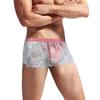Men Crossdressing Sissy Lace Lingerie Skirted Panties Low Waist Mesh Sheer G-String Frilly Ruffle Hem Briefs Bikini Underwear