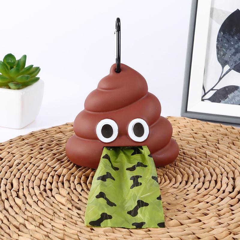 "Upgraded Pet Poop Picker with Large Degradable Bag Dispenser In Poop Shape"