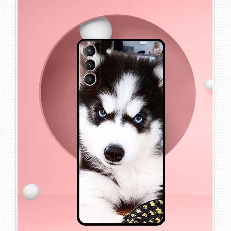 Animal Husky puppy Case For Samsung Galaxy S25 Ultra S20 S21 S22 S23 S24 Ultra S9 S10 Plus S25 FE Cover Funda
